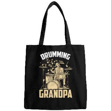 Discover Drumming Grandpa Drummer Drum Intrument Lover Bags