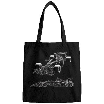 Discover Formula Racing Car Silhouette Mechanical Bags