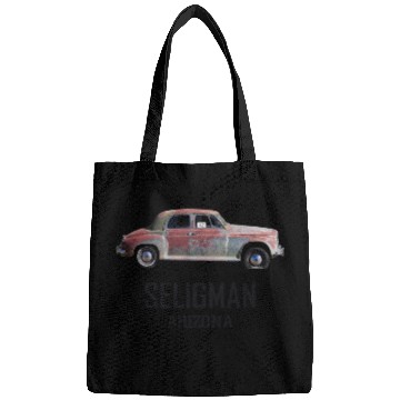 Discover Old car city of Seligman in Arizonna, US Route 66 Bags