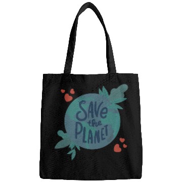 Discover Save The Planet Quote, unique Eath Day Graphic Bags