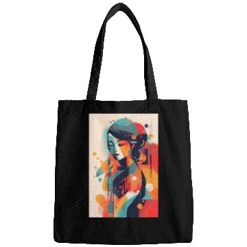Discover Abstract Face Art - Embracing Imperfection Bags