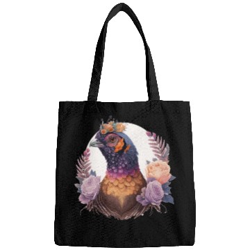 Discover Pastel Watercolor Pheasant Bird Flower Crown Pet B Bags