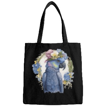 Discover Cute Hyacinth Macaw Parrot Bird Flower Crown Pet B Bags
