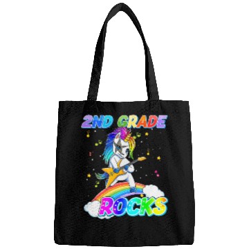 Discover 2nd Grade Rocks Unicorn Rainbow Back Bags