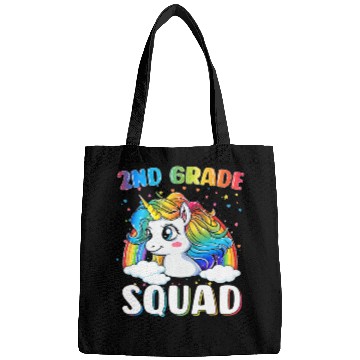 Discover 2nd Grade Squad Unicorn Rainbow Back Bags