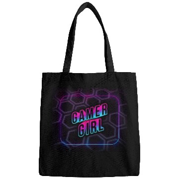 Discover gamer girl neon 3d Bags