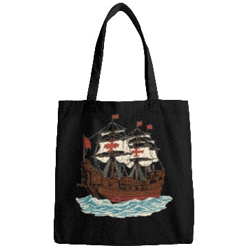 Discover Columbus Day 1492 Ship Bags