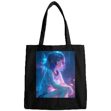 Discover Young cute anime girl Bags