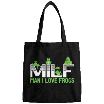 Discover Man I Love Frogs Tadpole Amphibian Herpetologist Bags