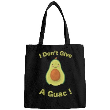 Discover I Don't Give A Guac ! Funny Avocado Pun Green Bags