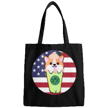 Discover Corgi Puppuccino USA Bags