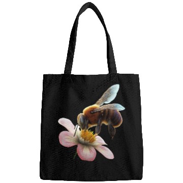 Discover bee on flower Bags