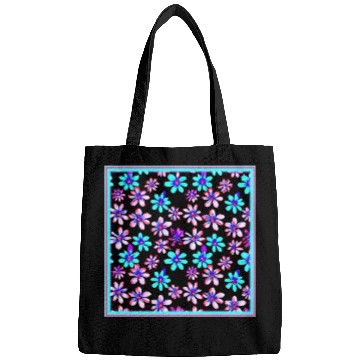 Discover Neon Flower Patterns Art. Buy Now Bags
