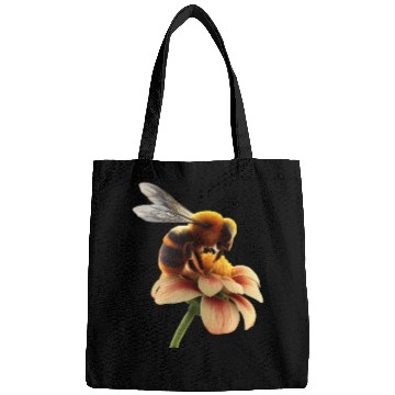 Discover bee on flower Bags