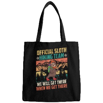 Discover Sloth Hiking Team funny Mountaineer Climber Bags