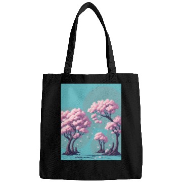 Discover Cherry Blossom tress with falling flowers Bags