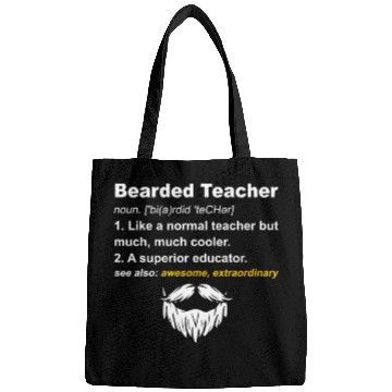 Discover Bearded Teacher Definition Bags