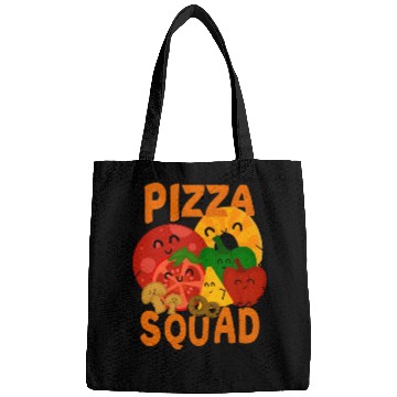 Discover Pizza Squad Pizza Ingredients For Pizza Lover Bags