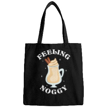 Discover Feeling Noggy Funny Eggnog Lover Christmas Themed Bags