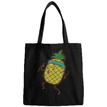Discover Pineapple goes jogging or running sweet Fruit Bags