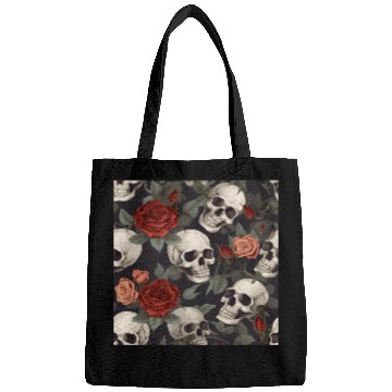 Discover Skulls & Red Roses Pattern Dark Elegant Gothic Bags