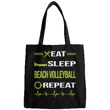 Discover Funny Eat Sleep Repeat Beach Volleyball nostalgia Bags