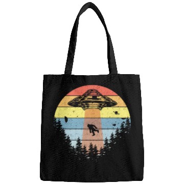 Discover Retro Vintage Sunset Bigfoot Yeti Bags