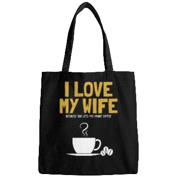 Discover I love my Wife Coffee Latte Art Barista Queen Bags