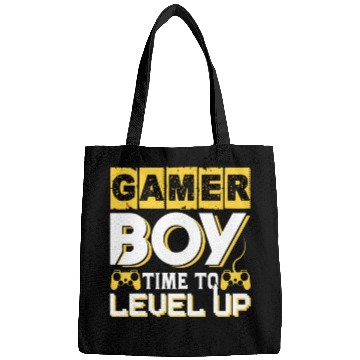Discover Gamer boy time to level up Bags