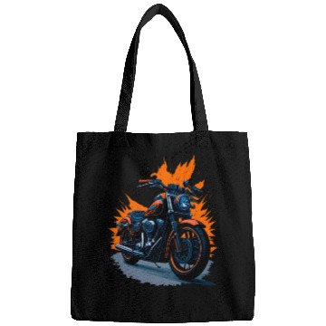 Discover Motorcycle Retro illustration Bags