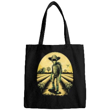 Discover Alien Farmer UFO Extraterrestrial Farming Bags