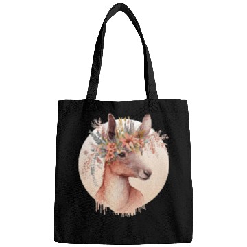 Discover Cute Australian Kangaroo Flower Crown Animal Lover Bags
