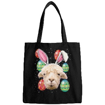 Discover Easter Bunny Alpaca Funny Farmer Easter Alpaca Bags