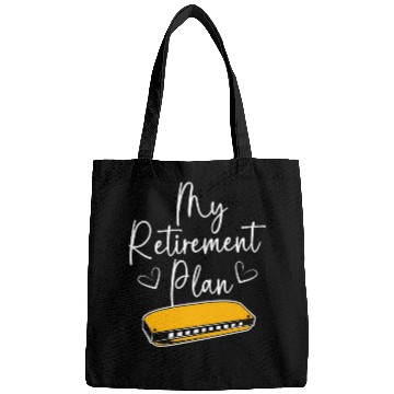 Discover Harmonica Funny Retirement Plan For Adults Bags