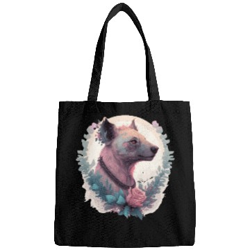 Discover Watercolor Hyena Flower Crown Africa Safari Animal Bags
