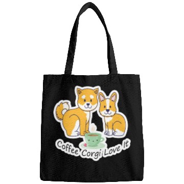 Discover Coffee Corgi Love It Bags