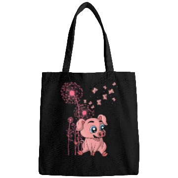 Discover Dandelion Piglet Farm Animal Lover Farmer Cute Pig Bags