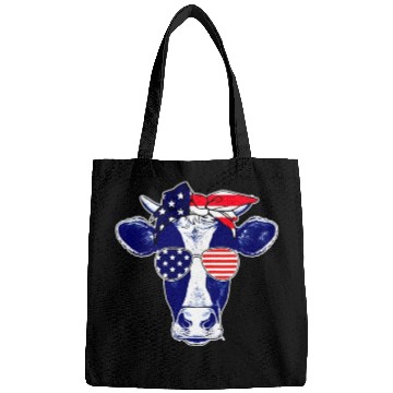 Discover American Cows Farmer Patriotic Cow Bags 4th