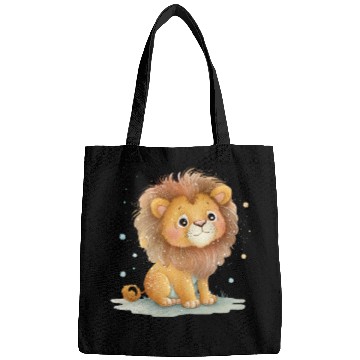 Discover Sweet Pastel Lion Drawing Bags