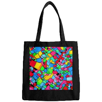 Discover ABSTRACT PAINTING COLORFULL WATERBASE CUBE BLACK Bags