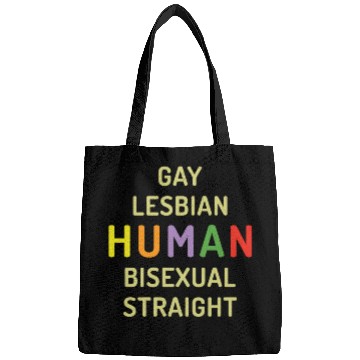 Discover Humanity Human LGBTQ Rainbow LGBT Pride Month Bags