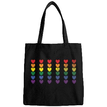 Discover Colorful Hearts Gay LGBTQ Rainbow LGBT Pride Month Bags