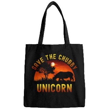 Discover Funny Rhino Chibby Unicorns Save The Chubby Bags
