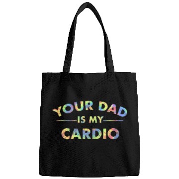 Discover Your Dad Is My Cardio Funny DILF Workout Gym Bags