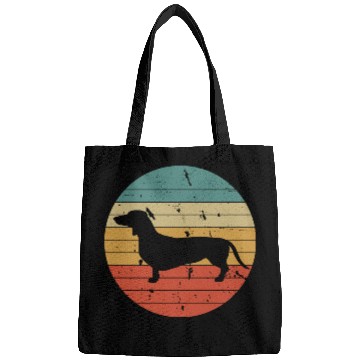 Discover Daschund In sunset Circle Daschund Dog Lover Bags