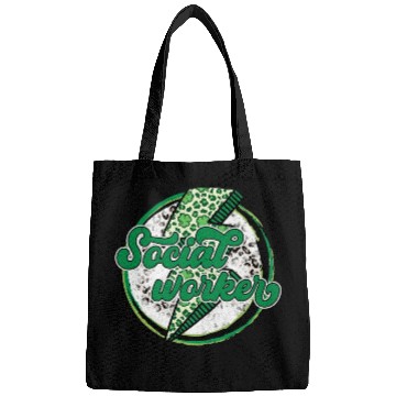 Discover Leopard Lightning Shamrock Social Worker Day Bags