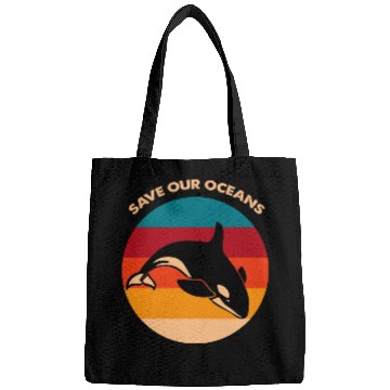Discover Save Our Oceans Wildlife Orca Whale Climate Change Bags