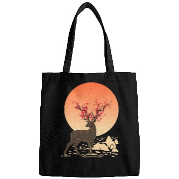 Discover Sakura Deer Spirit Sika Deer Spirit Oriental Bags