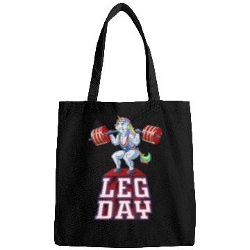 Discover Leg Day unicorn Weight Lifting Squat Gym Training Bags