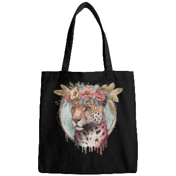 Discover Flower Crown Jaguar Floral Animal Lovers Bags